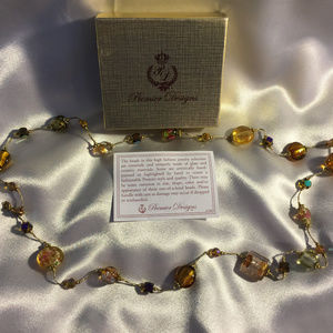 🔒Premier Designs Necklace 30" glass bead necklace